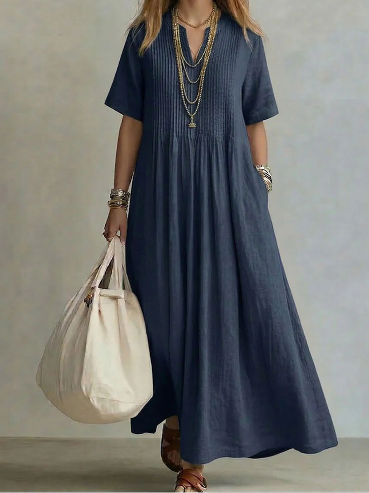 Elin - Flowing Pleated Elegant Dress