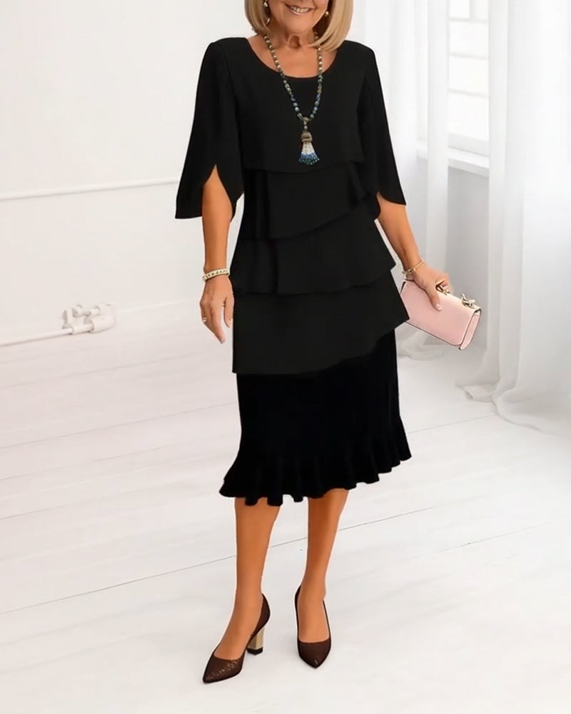 Margaux - Elegant Comfort Ruffle Dress