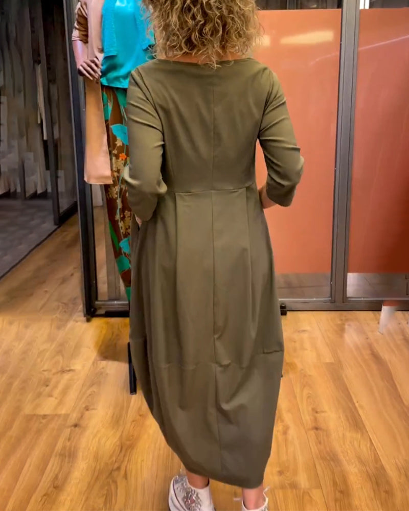 Carissa - Elegant Round Neck Dress