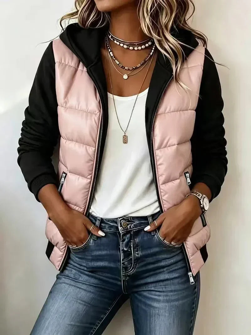 Parker – Padded Color-Block Jacket with Hood