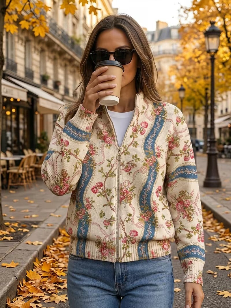 Miranda - Climbing Rose Ribbon Cardigan