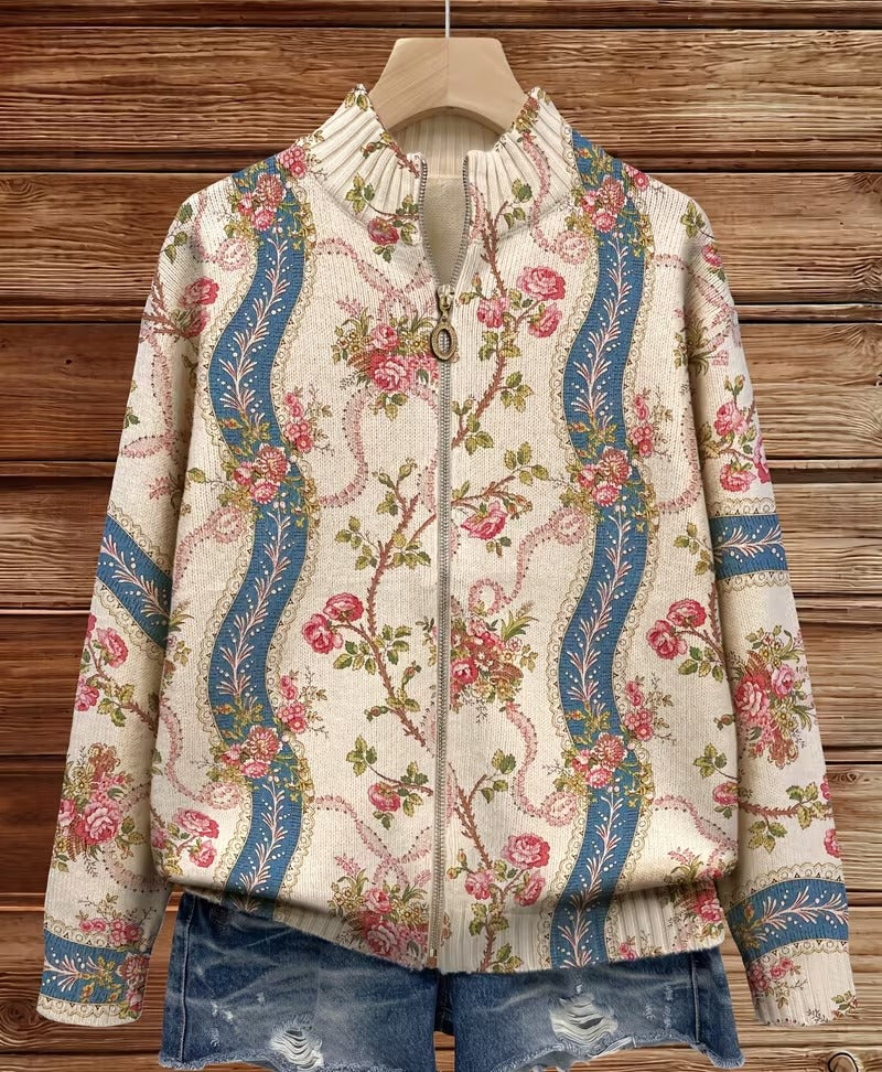 Miranda - Climbing Rose Ribbon Cardigan