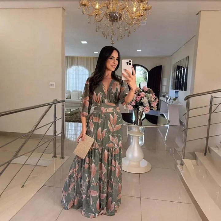 Amanda – Flowing Floral Dress for Effortless Elegance