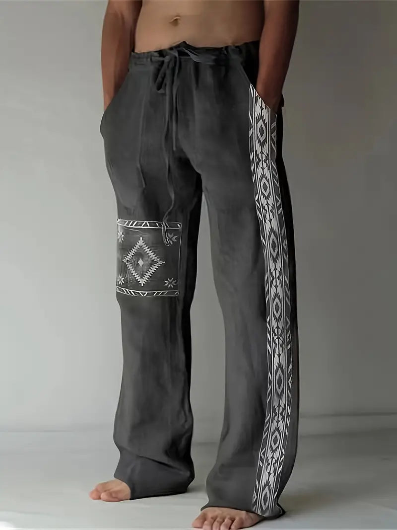 Patrick – Relaxed Ethnic Pants with Geometric Details