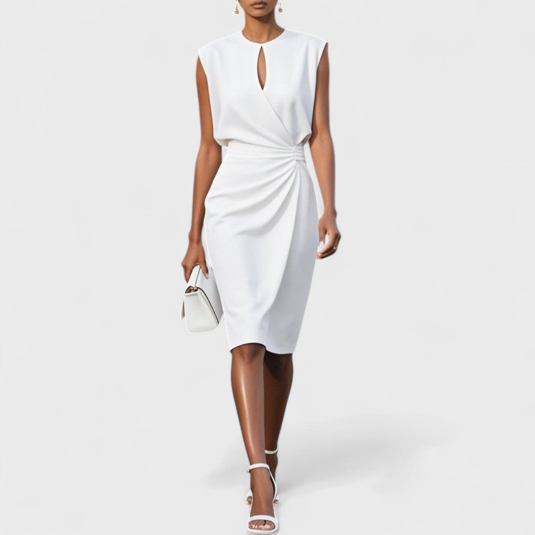 Zalie – Elegant Midi Dress with Refined Details