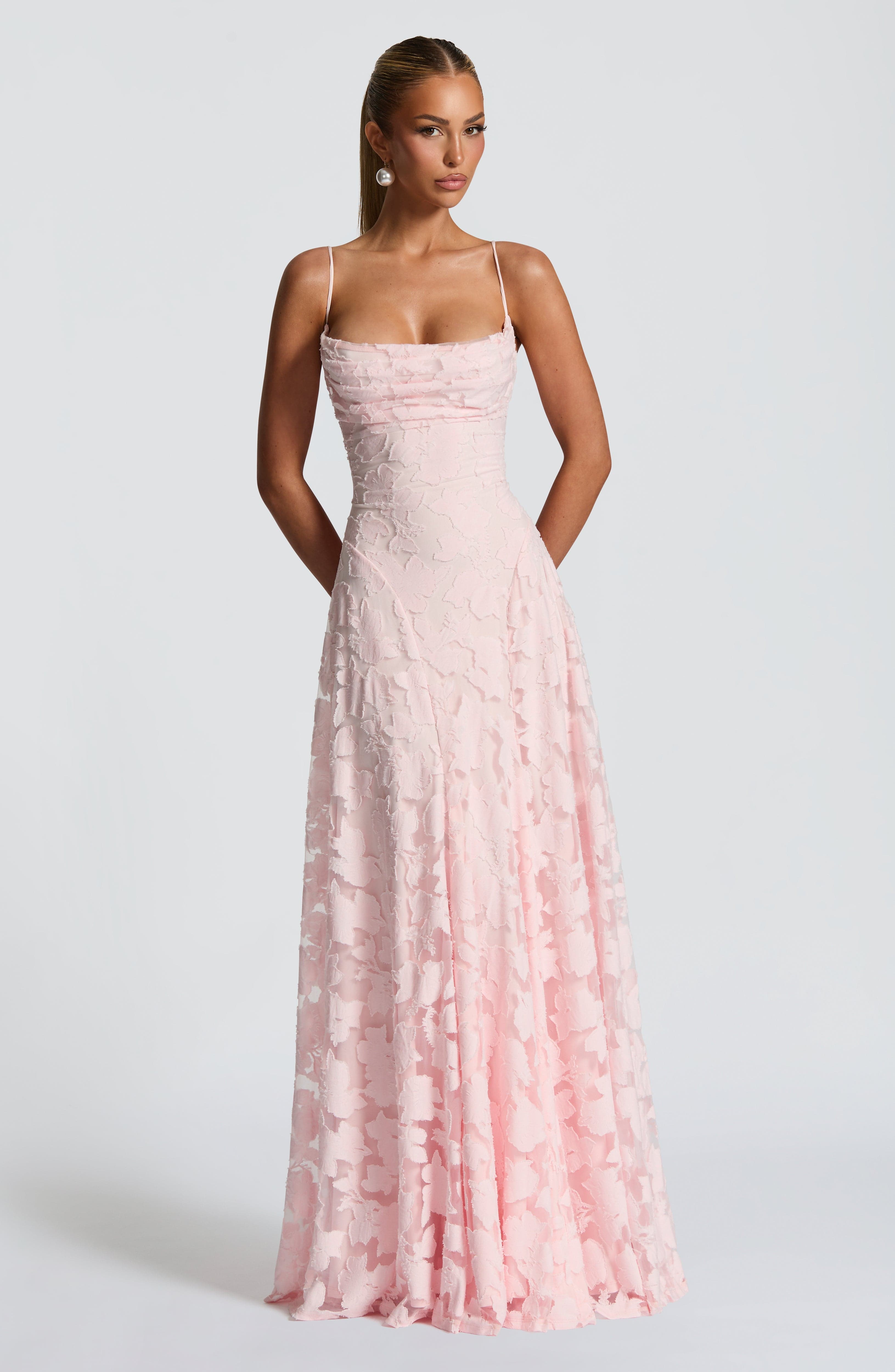 Deena - Long Lace Bustier Dress