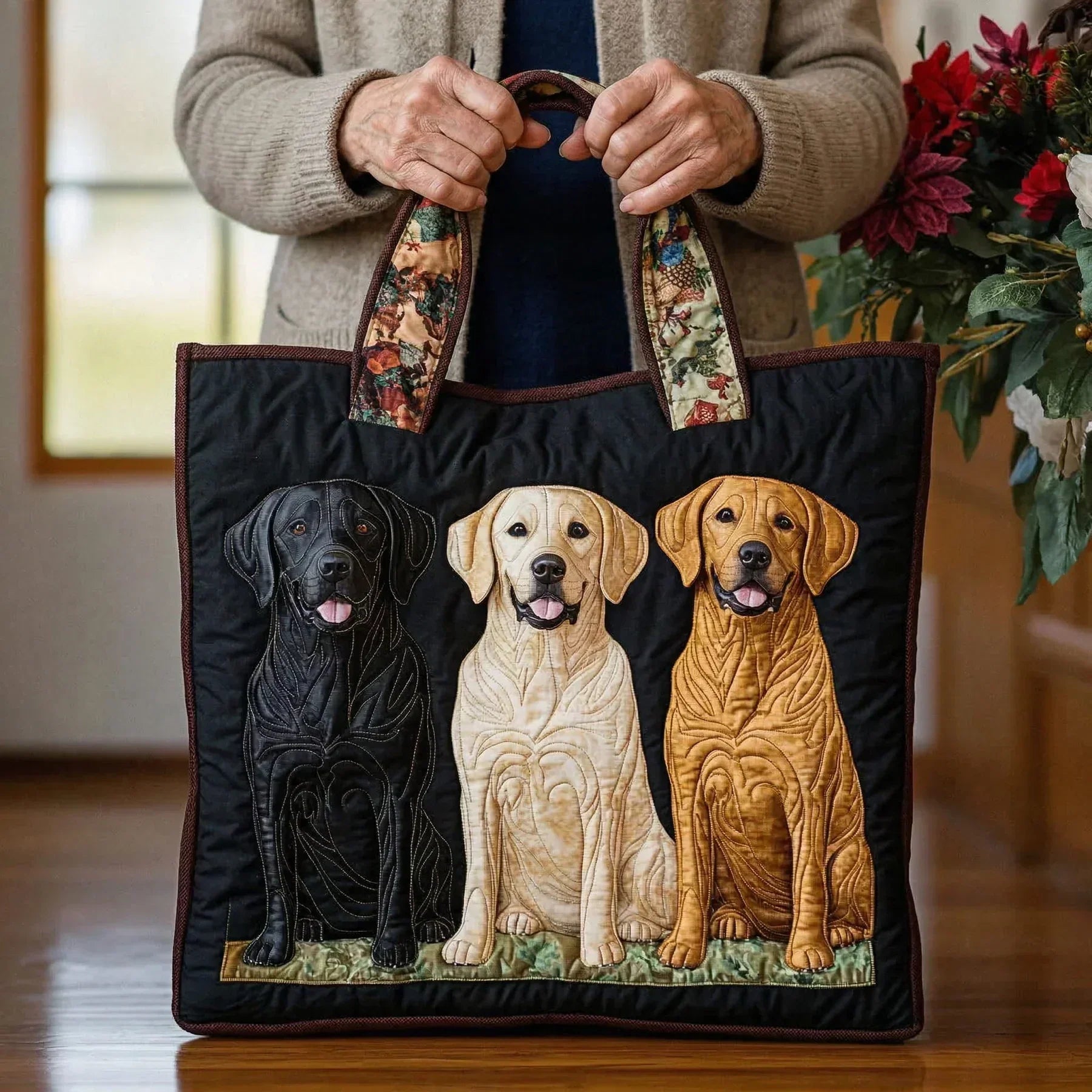 Sunny – Three Labradors Handmade Tote Bag