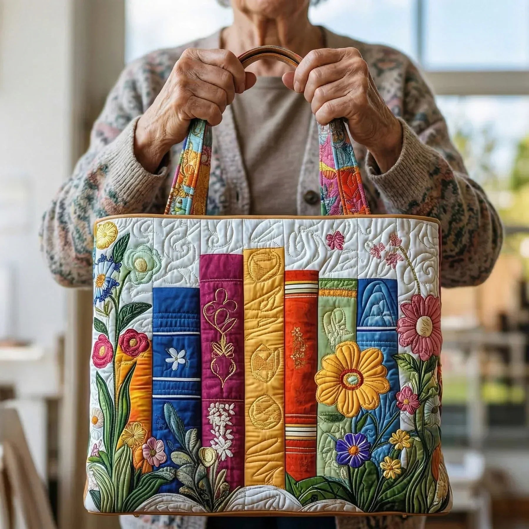 Lexie – Floral Library Handmade Tote Bag