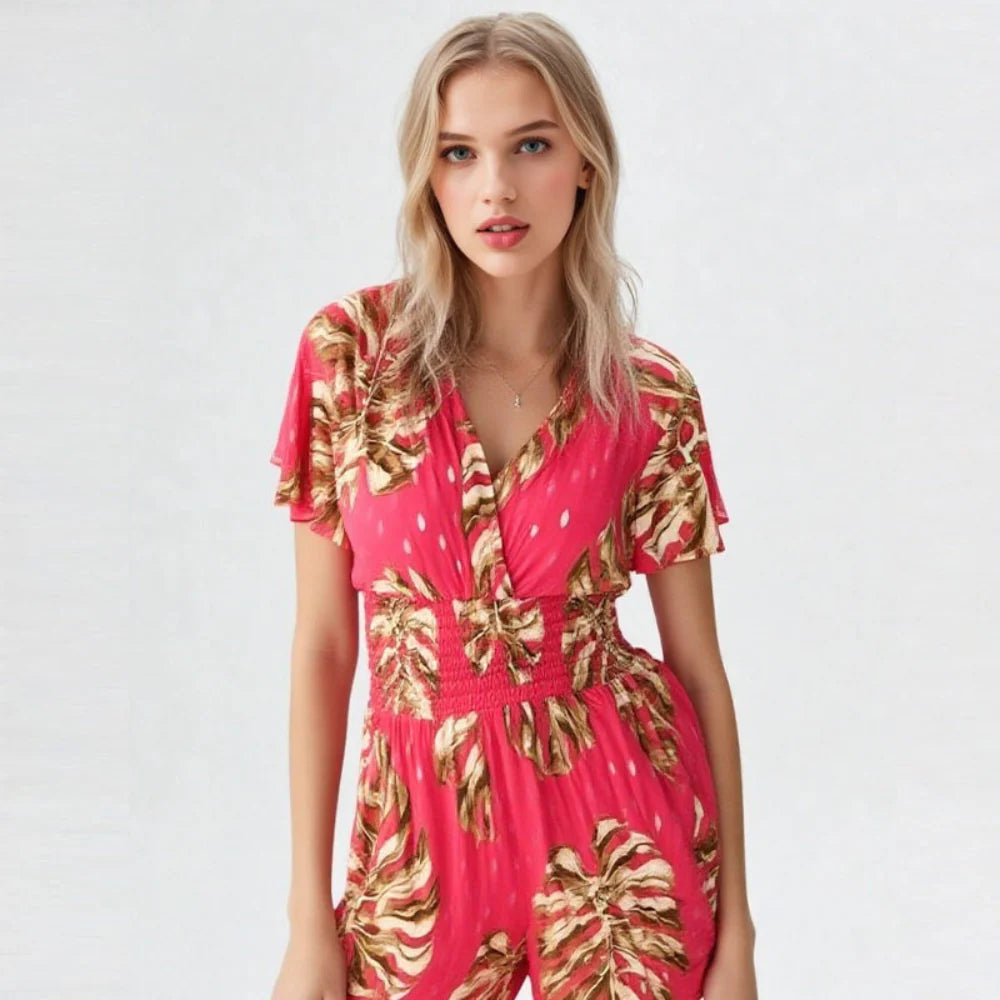 Blaire – Botanical Print Jumpsuit