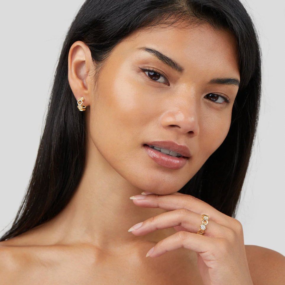 Bea – Gold & Crystal Ring