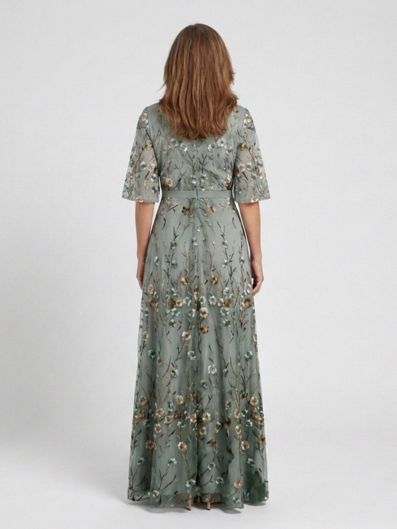 Avril - Floral V-Neck Maxi Dress