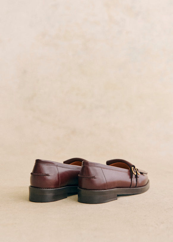 Siena – Brown Loafers with Buckle and Strap