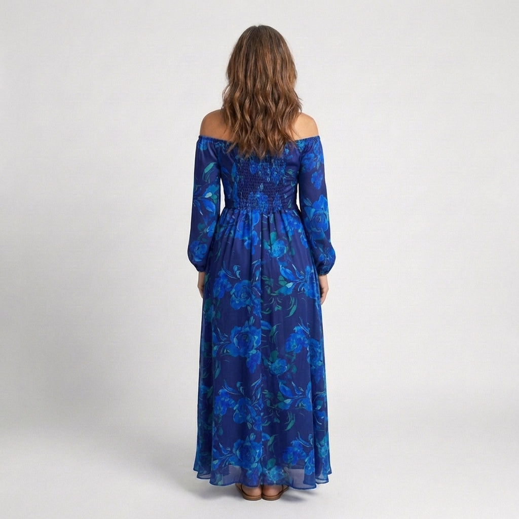 Penelope - Off-Shoulder Floral Maxi Dress