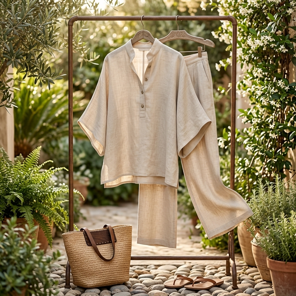Kate - Cotton and Linen Casual Set