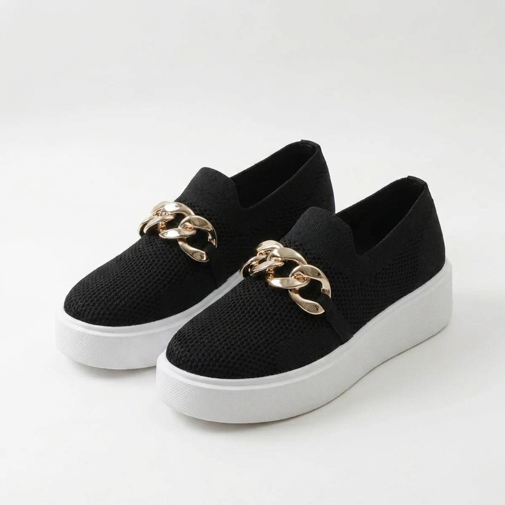 Scarlett - Loafers with Metal Chain Detail