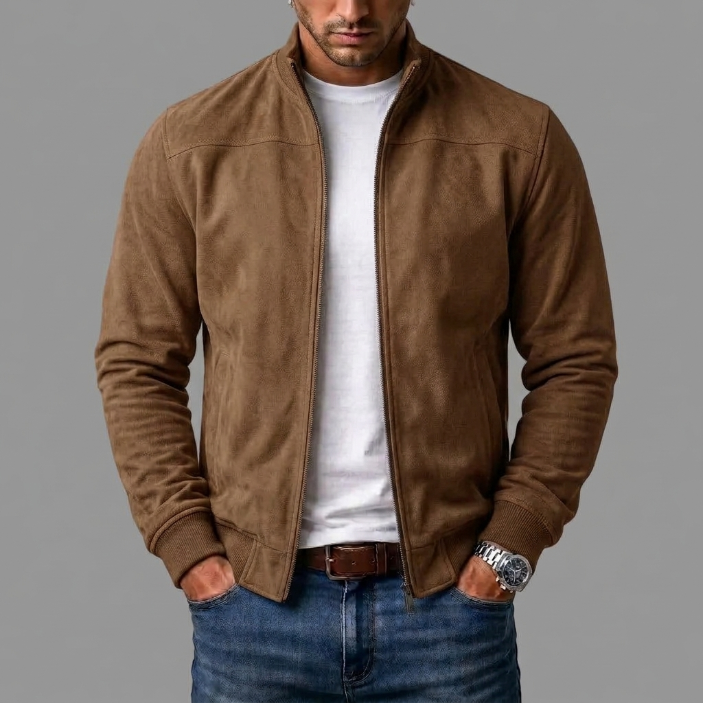 Rhett - Suede Bomber Jacket