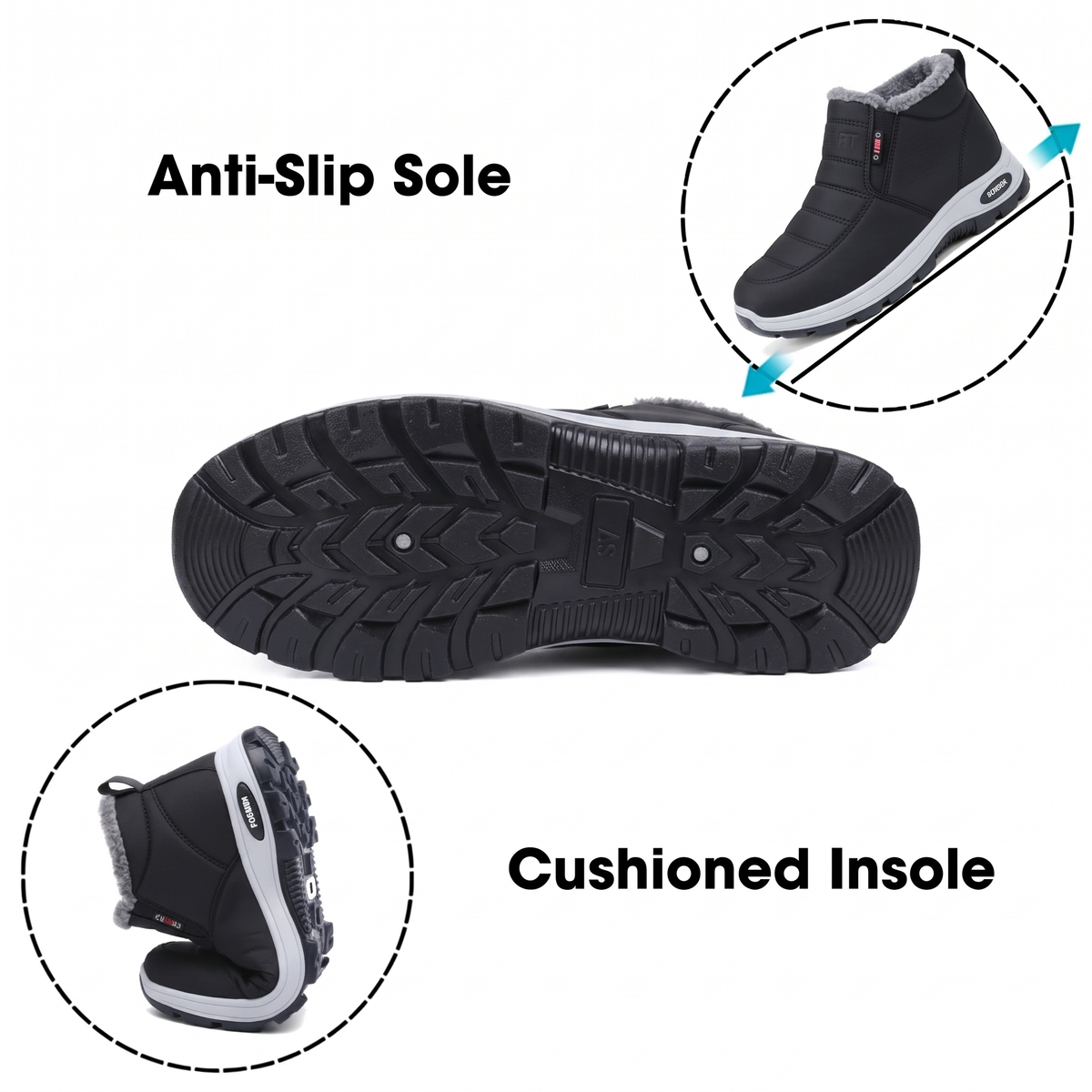 Brooklyn - Quilted Waterproof Slip-On Ankle Boots