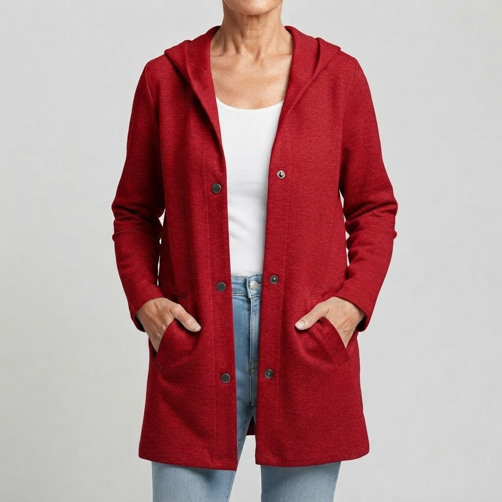 Savannah – Hooded Knit Cardigan with Buttons