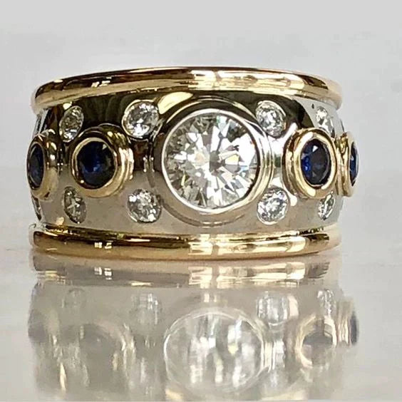 Thea - Vintage Gold Ring with Zirconia