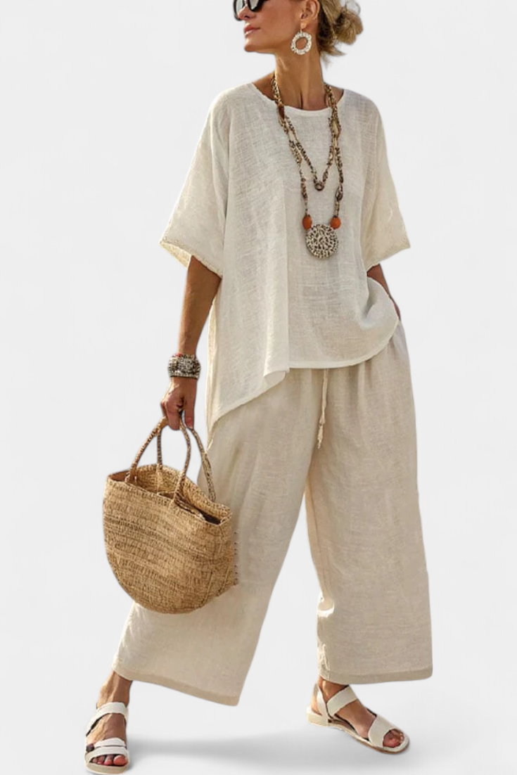 Bea – Essential Comfortable Shirt and Wide-Leg Pants