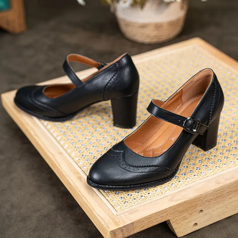 Aleza - Leather Orthopedic Mary Jane Shoes