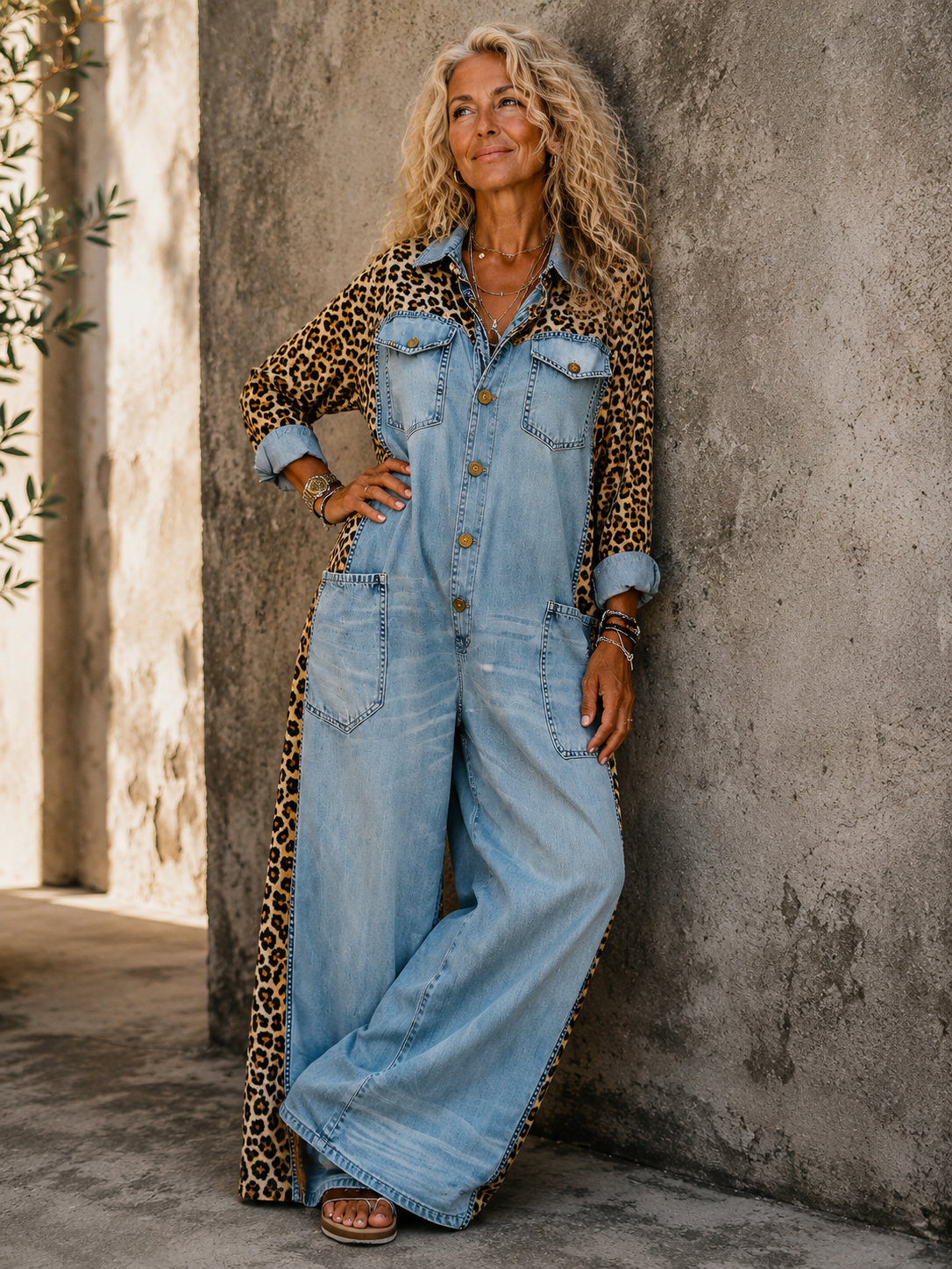 Emma – Relaxed Denim One-Piece Jumpsuit