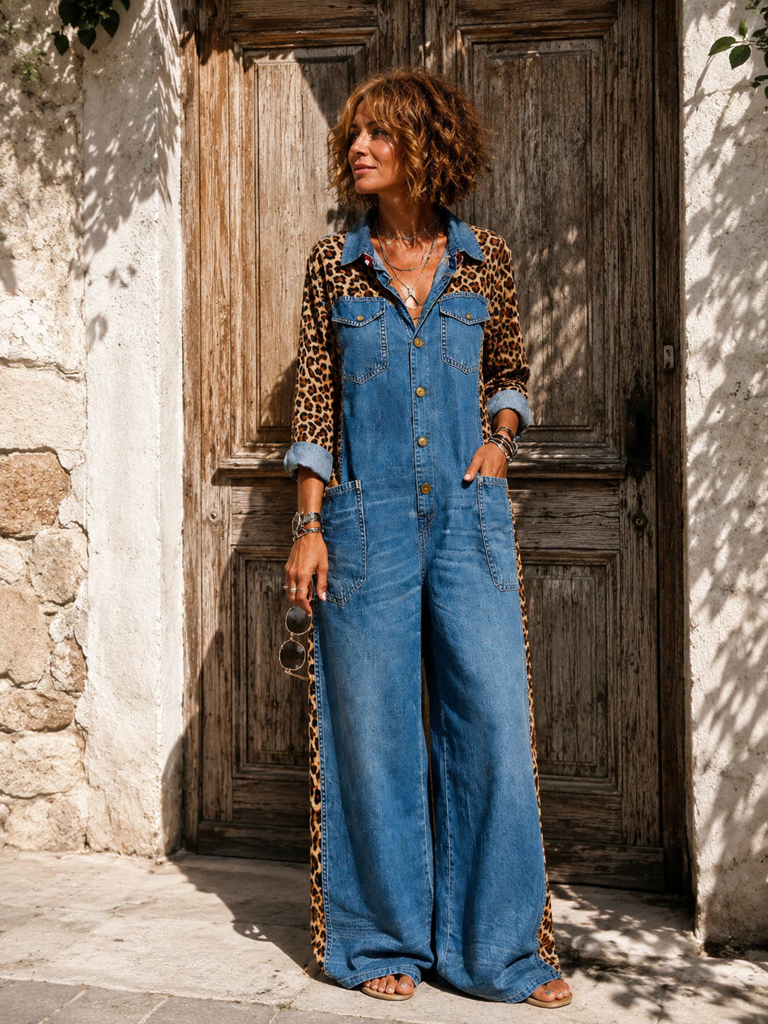 Emma – Relaxed Denim One-Piece Jumpsuit
