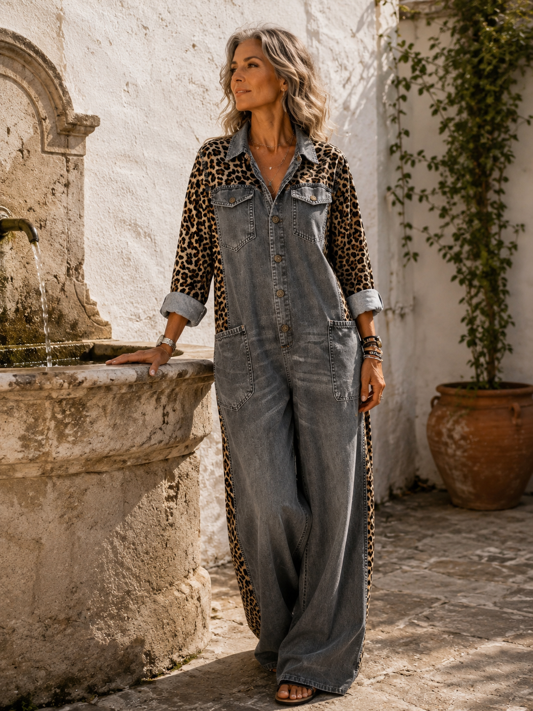 Emma – Relaxed Denim One-Piece Jumpsuit