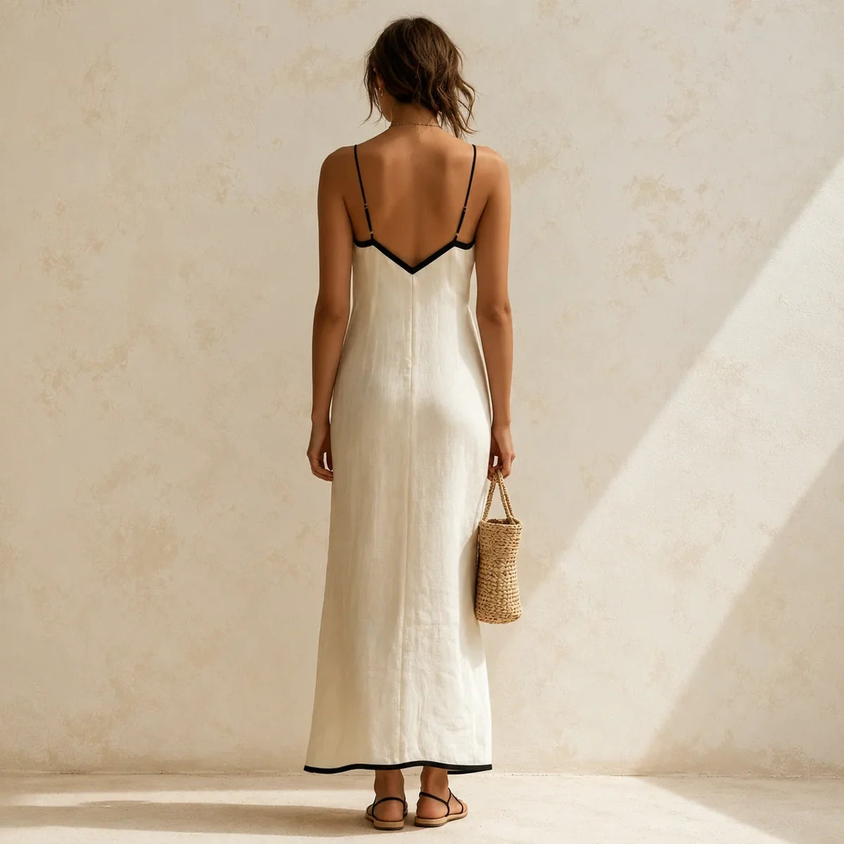 Candace - Chevron Contrast Maxi Dress