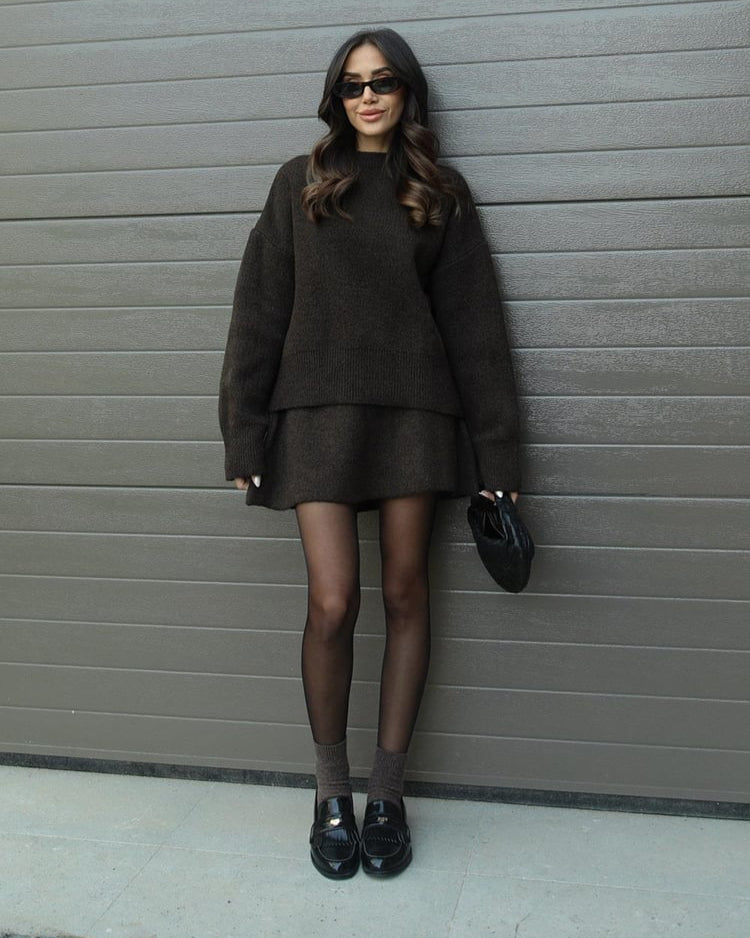 Mira – Cozy Knitted Sweater and Skirt Set