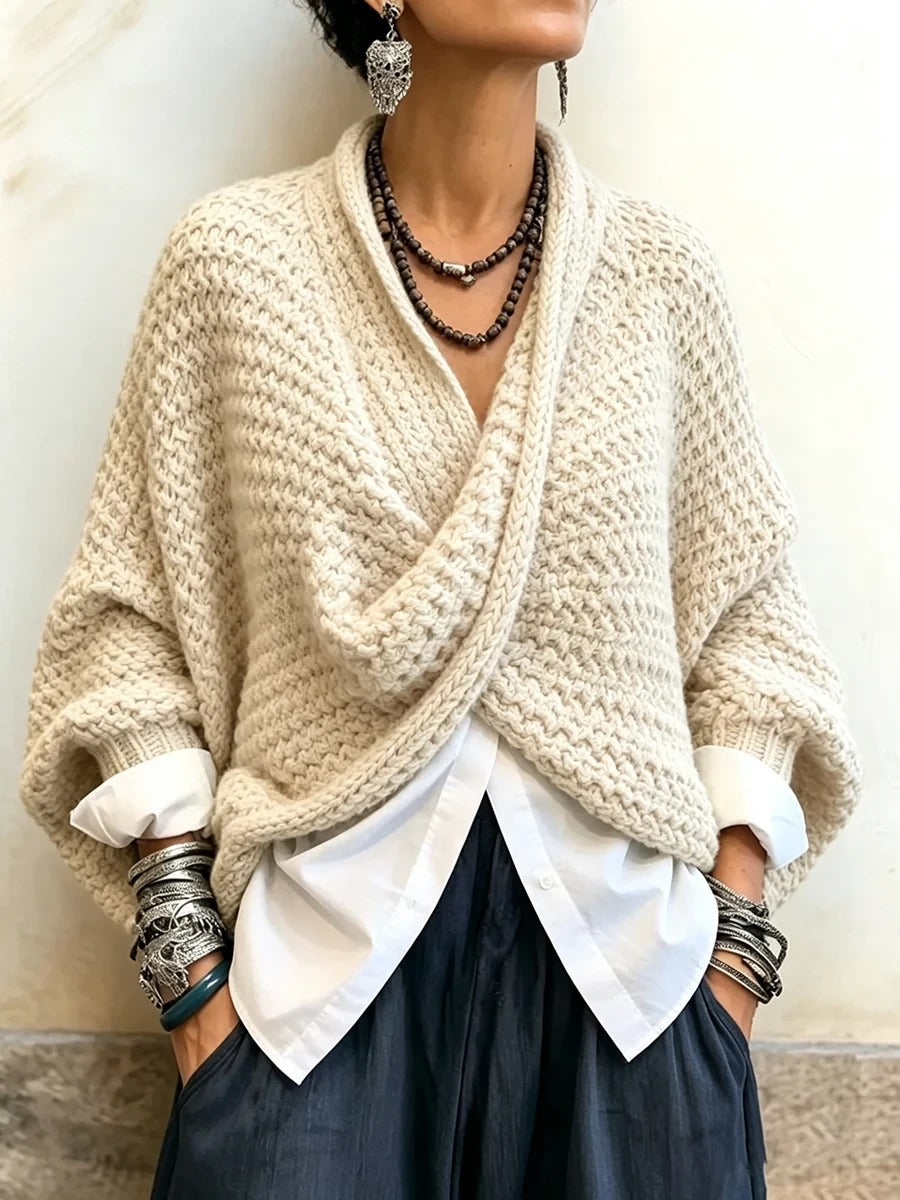 Teagan – Batwing Crossover Sweater