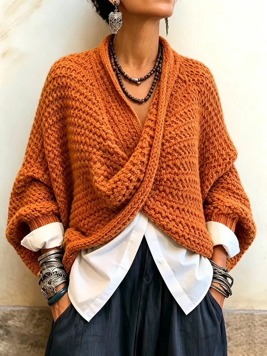 Teagan – Batwing Crossover Sweater