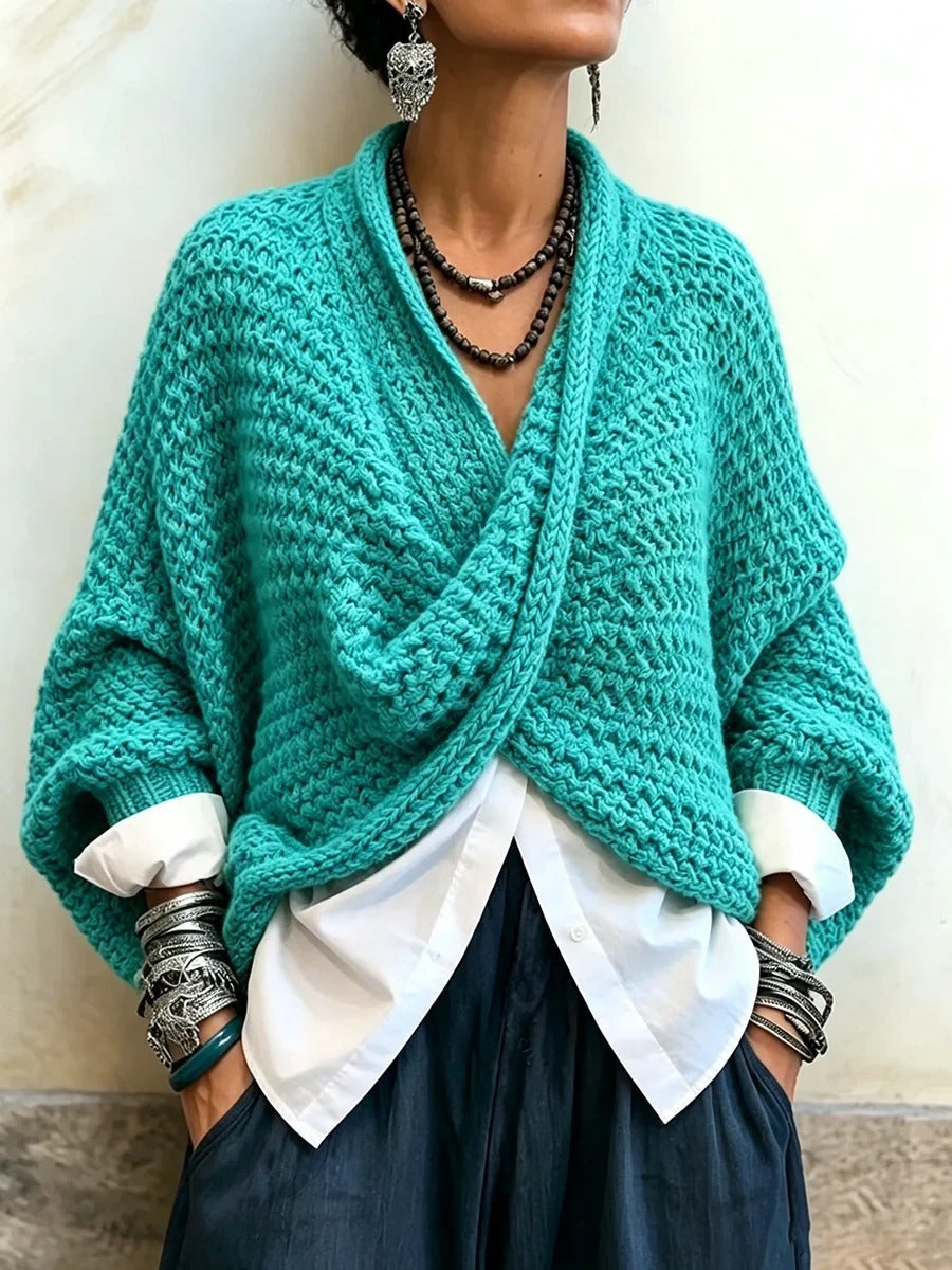 Teagan – Batwing Crossover Sweater