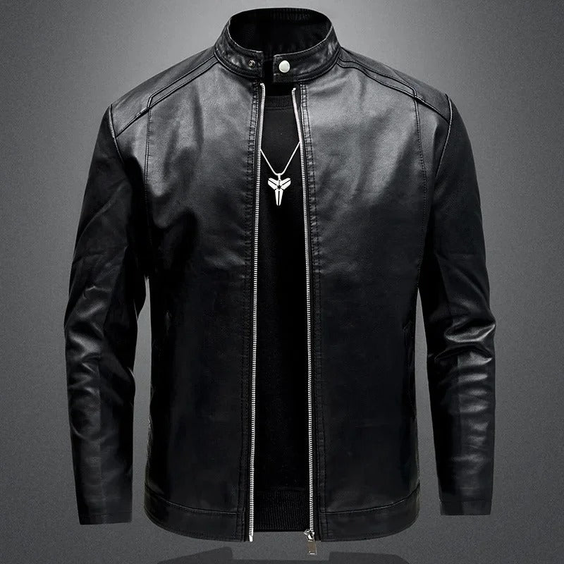 Julian - Elegant Men's Biker Leather Jacket