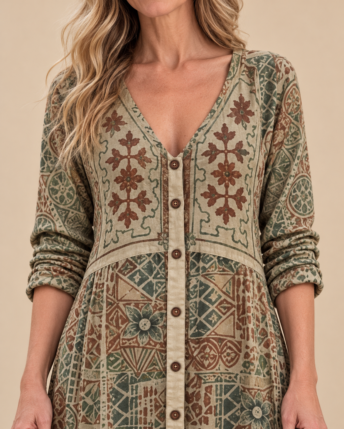 Miley – Botanical Print Maxi Dress