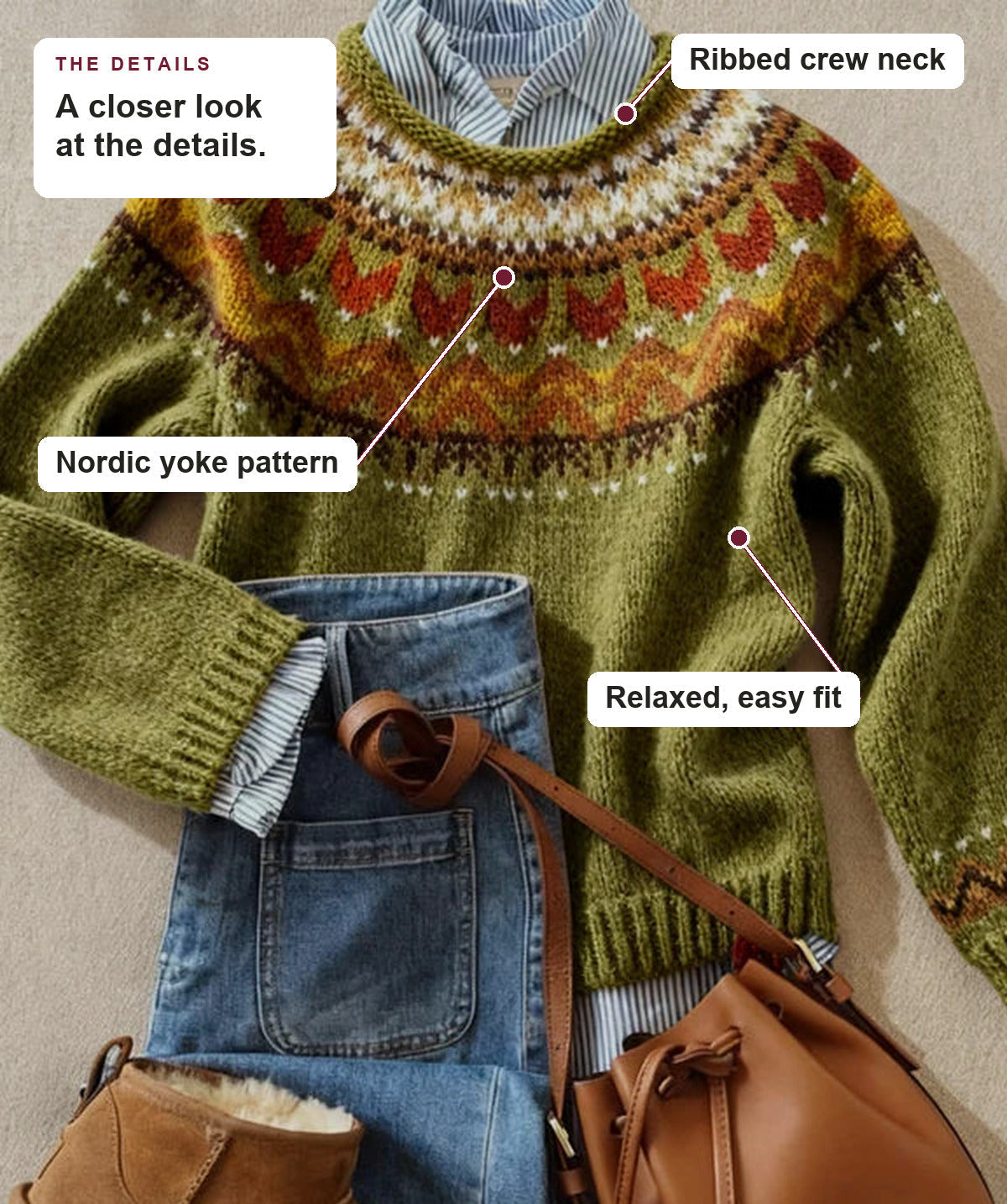 Amy - Nordic Knit Sweater