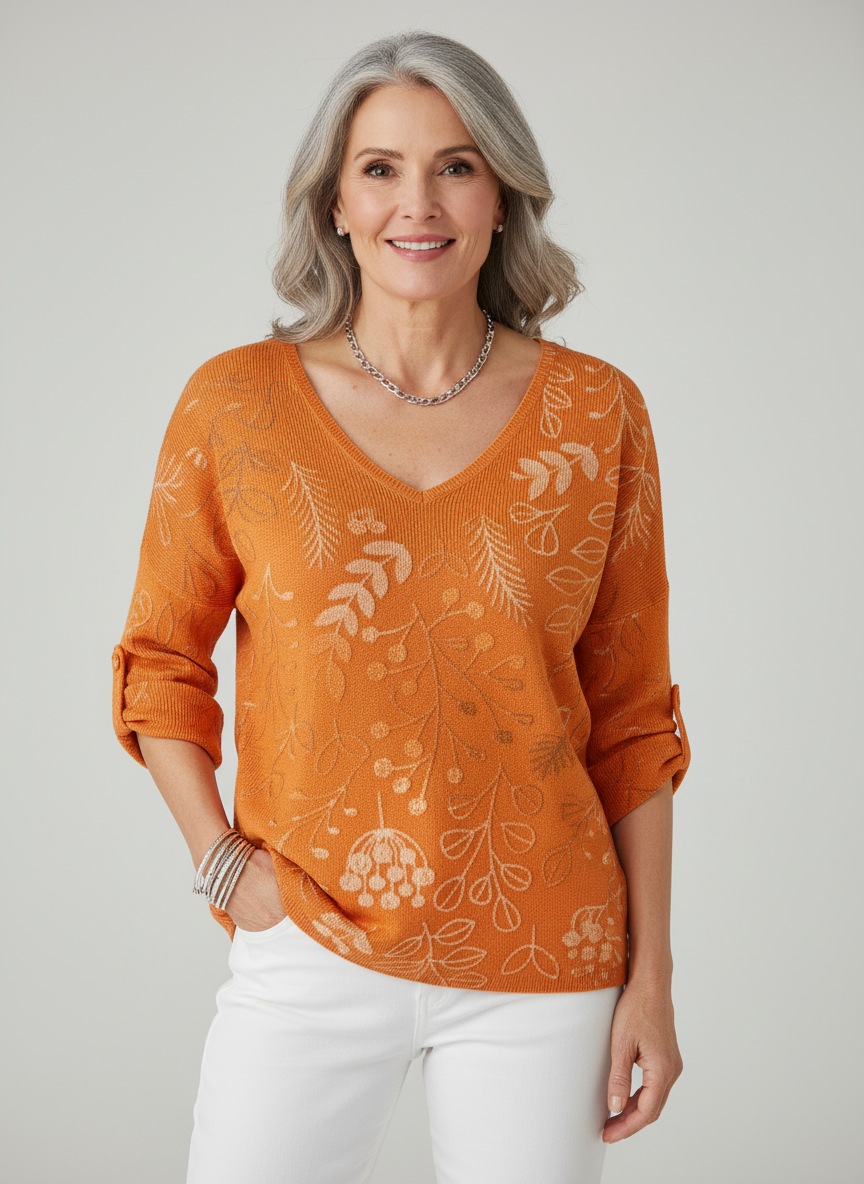 Mannie – Knitted Sweater with V-Neck