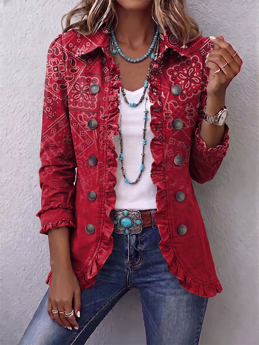 Juliana – Gradient Paisley Frill Jacket
