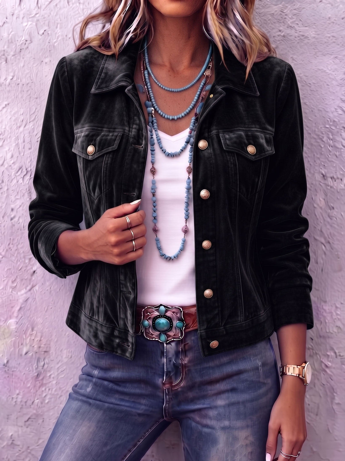 Zuri – Vintage Velvet Jacket
