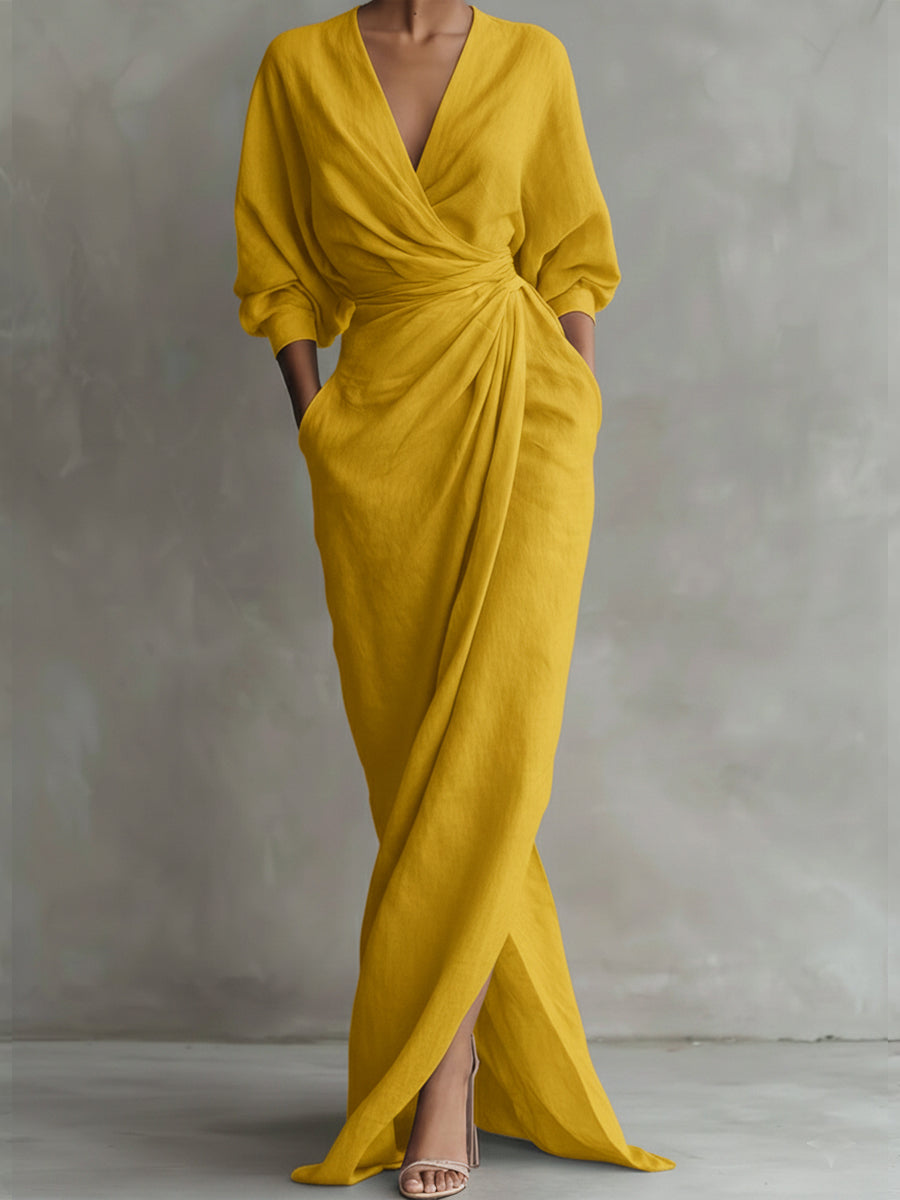 Dolly - Elegant Dress with V-Collar
