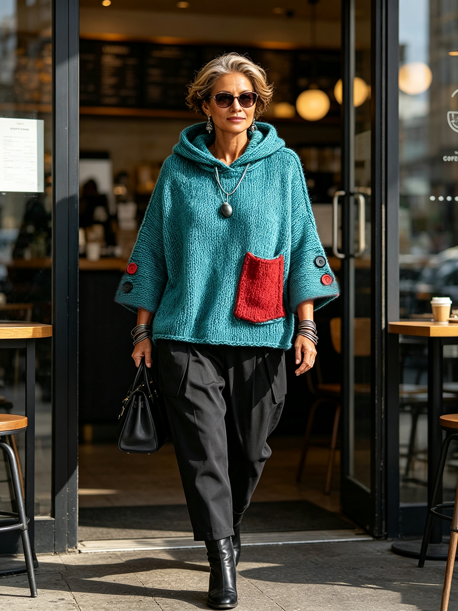 Aylin - Chunky Knit Hooded Sweater