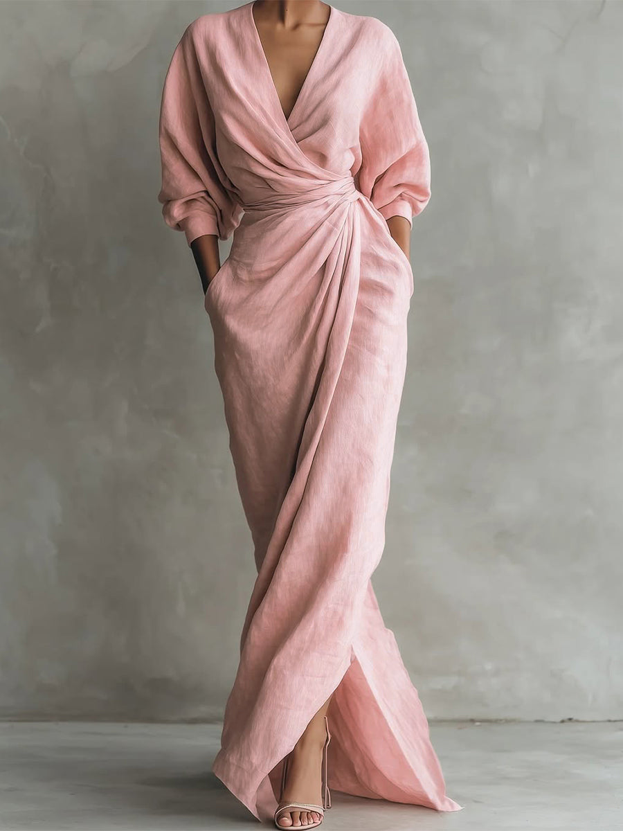 Dolly - Elegant Dress with V-Collar