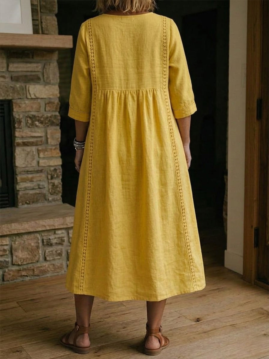 Herra - Casual Linen and Cotton Dress