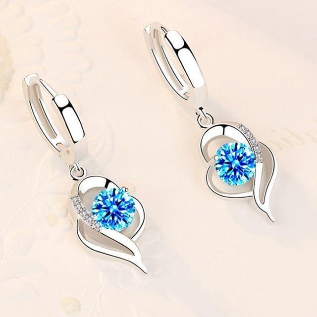 Camilla – Floral Earrings in 925 Sterling Silver with Zirconia