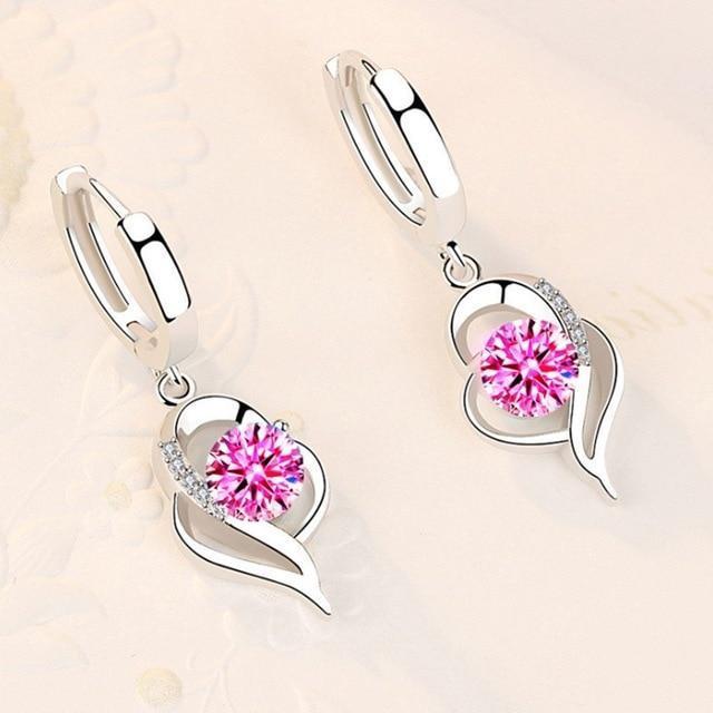 Camilla – Floral Earrings in 925 Sterling Silver with Zirconia