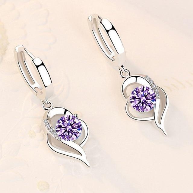 Camilla – Floral Earrings in 925 Sterling Silver with Zirconia