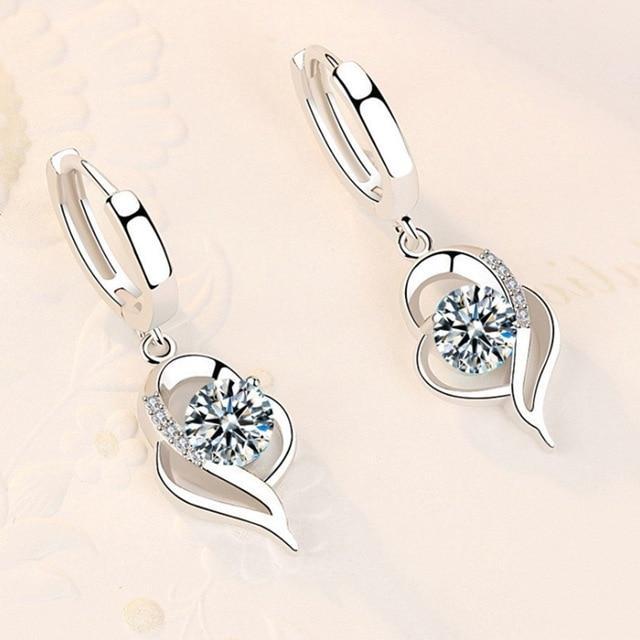 Camilla – Floral Earrings in 925 Sterling Silver with Zirconia
