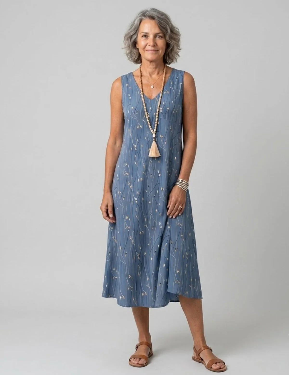 Sara - Vintage Casual Midi Dress