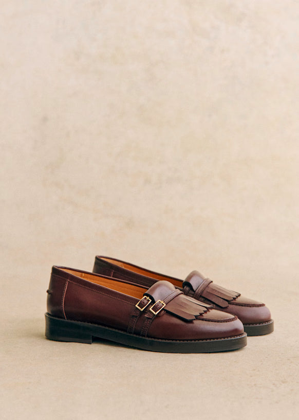 Siena – Brown Loafers with Buckle and Strap