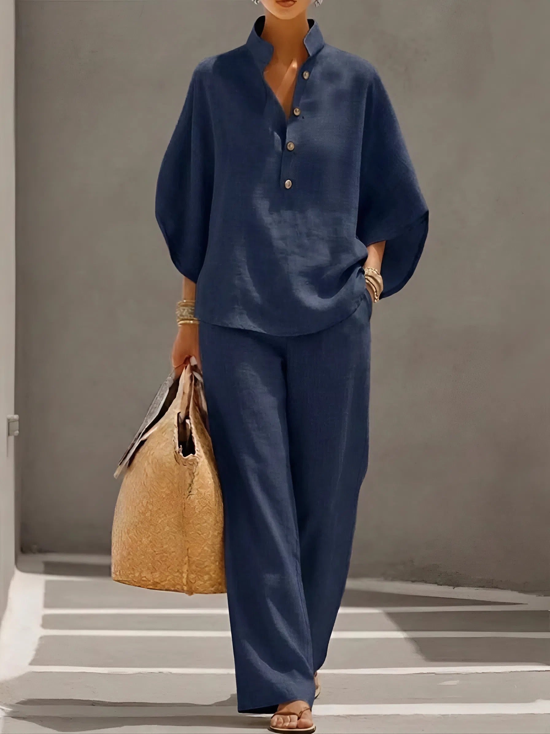 Kate - Cotton and Linen Casual Set